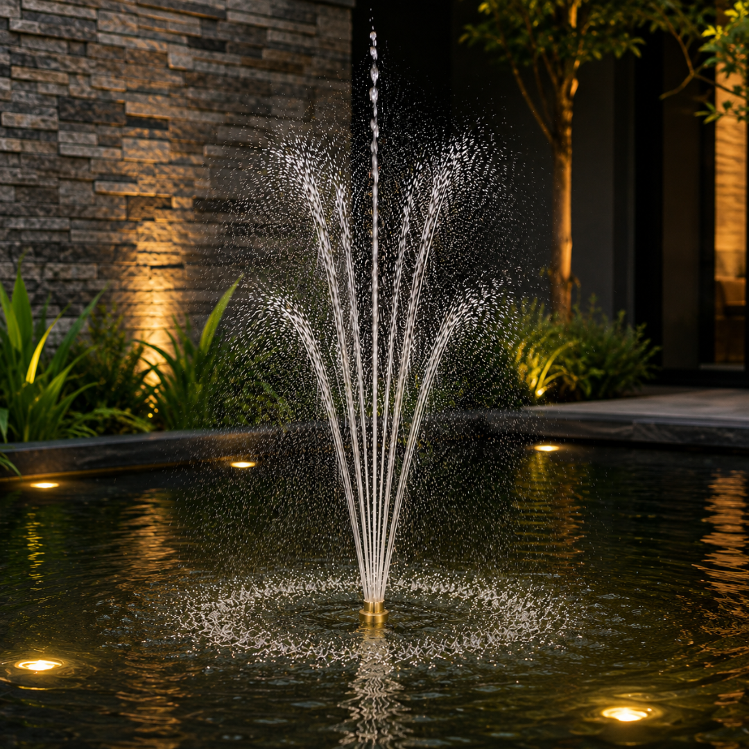 3 Tier Fountain Nozzle for ponds, garden fountains and decorative water features – 25mm and 40mm