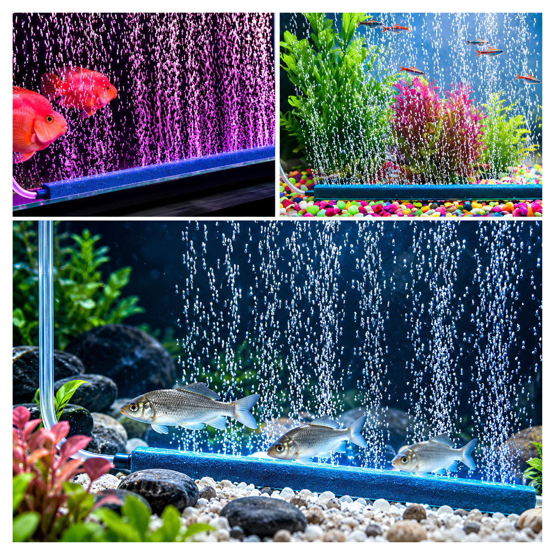 Air Stone Bubble Bar 20cm (8 inch) aquarium aerator for fish tanks, aquariums and hydroponic systems. Mineral air stone bubble diffuser designed to connect to an aquarium air pump and airline tubing, producing bubbles to improve oxygen exchange and water circulation.