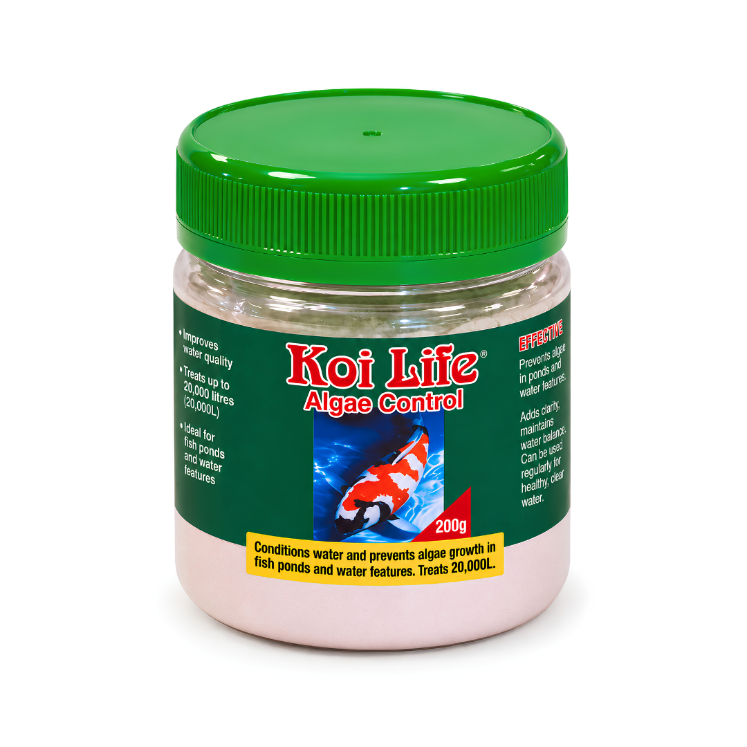 KOI LIFE Algae Control 200g pond algae treatment for koi ponds, fish ponds and aquatic plants, chlorine, copper and phosphate-free