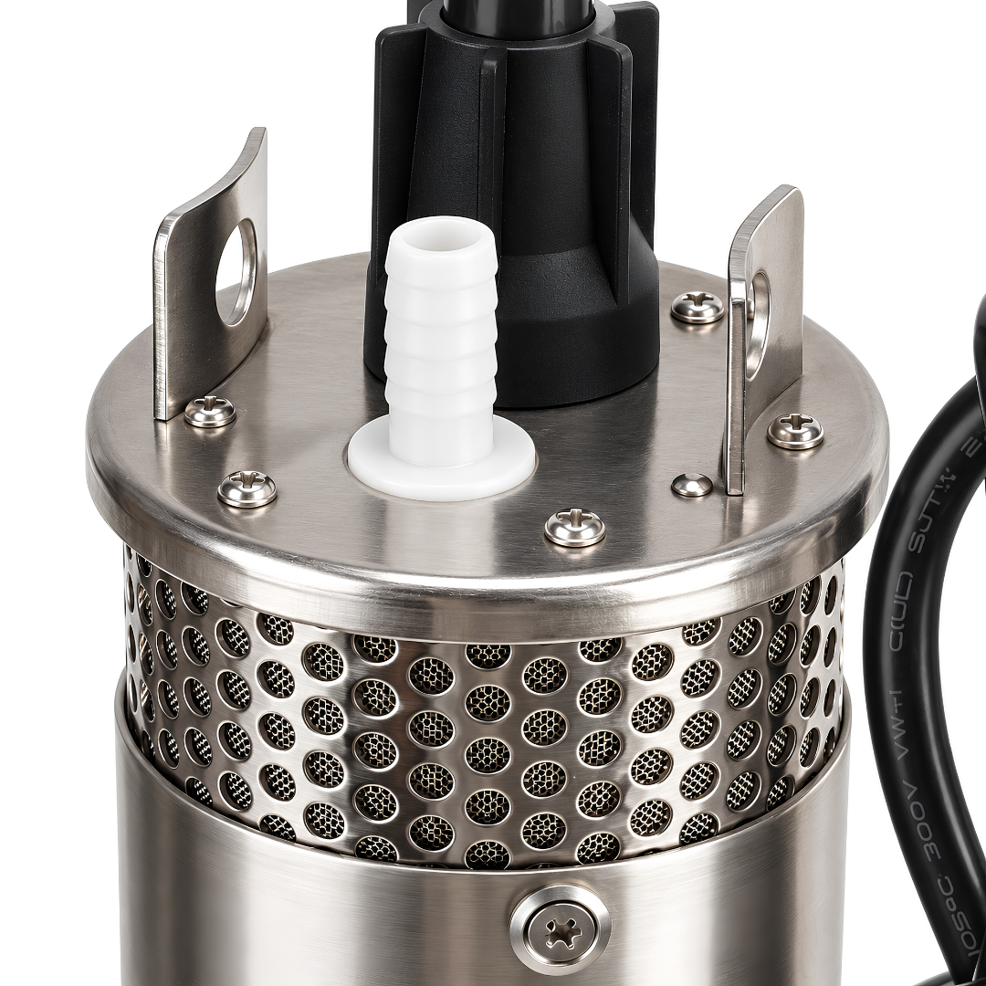 XWEL2460 24V DC solar submersible borehole well pump with 12L/min open flow, 70m maximum vertical lift and 30m maximum submersion depth