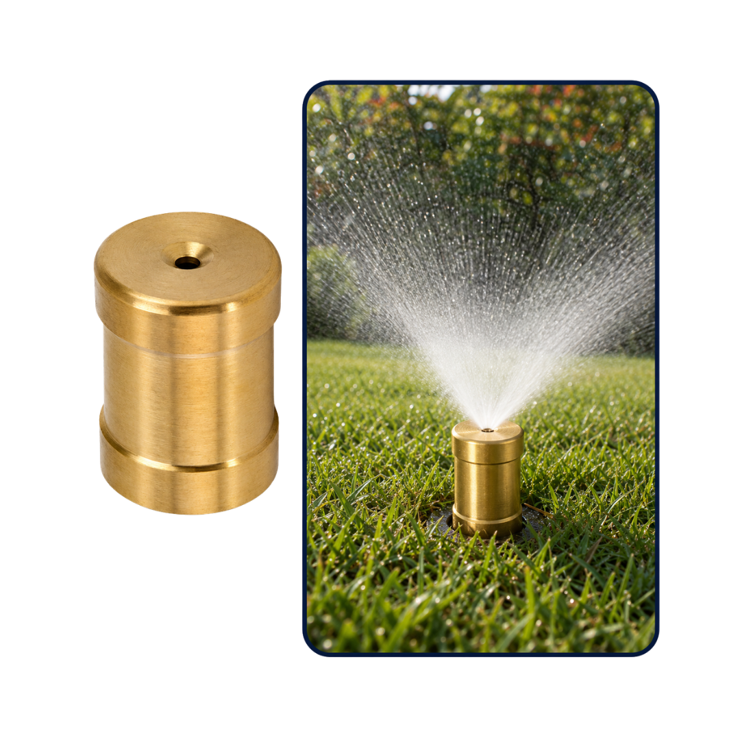Brass Mister Fountain Nozzles for creating fine mist effects in ponds, fountains and decorative water features