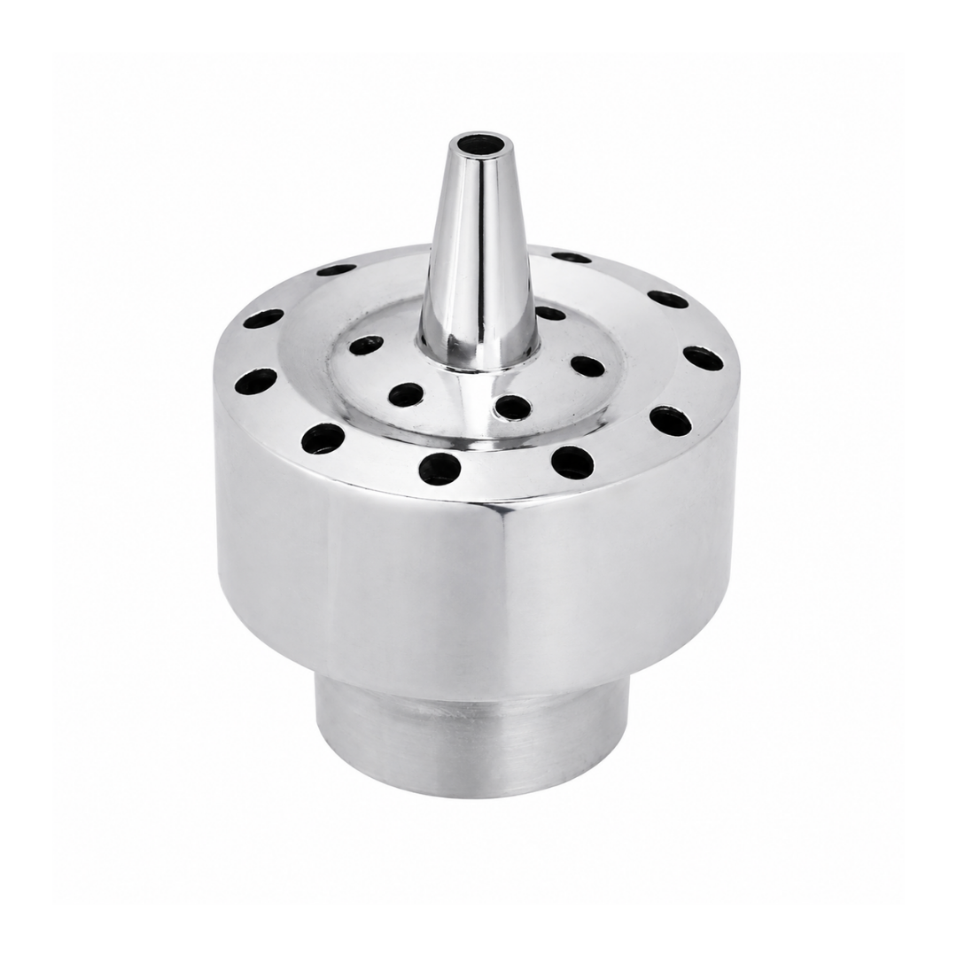 Column Flow Fountain Nozzle for creating clear vertical water columns in ponds, garden fountains and decorative water features
