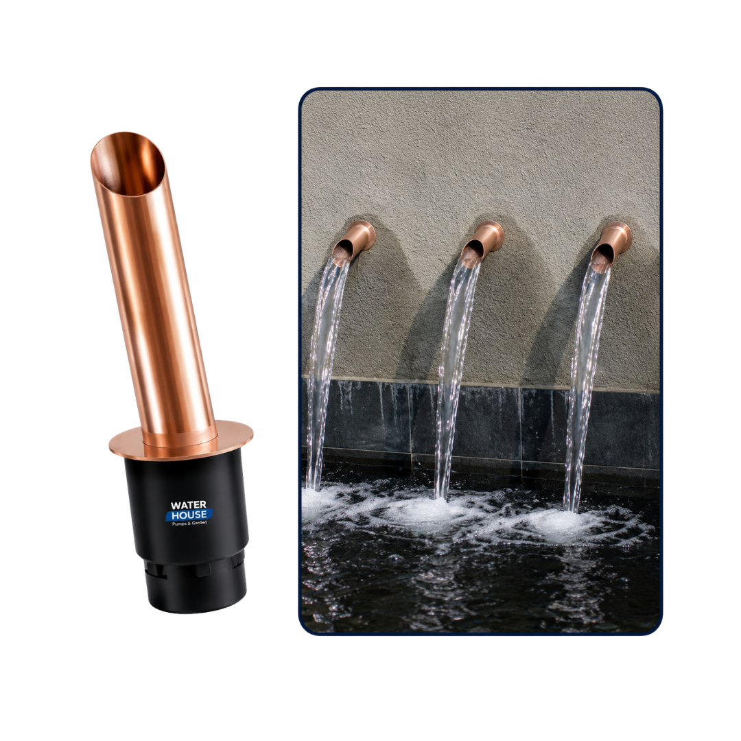 Copper Wall Spout for garden fountains, ponds, water walls and decorative water features