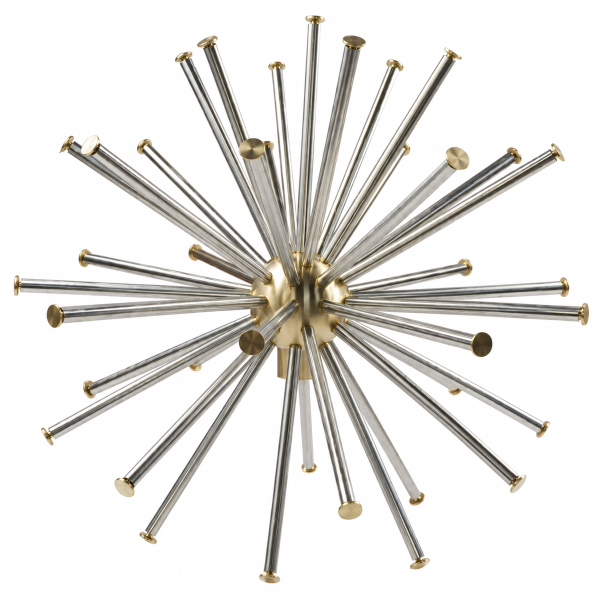 Crystal Ball Dandelion Fountain Nozzle with adjustable multi-jet spherical water spray effect, available in brass and stainless steel with 1½-inch and 2-inch connections, ideal for decorative ponds, garden fountains, architectural water features and illuminated fountain displays.