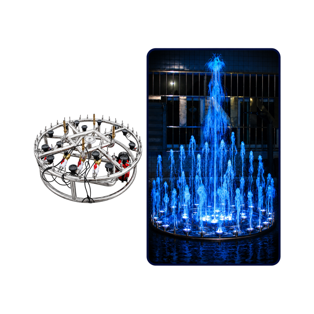 Medium Dancing Water Feature Fountain Nozzle for creating dynamic dancing water displays in ponds, fountains and decorative water features