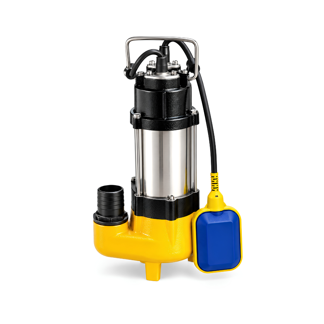 DV250F 0.25kW Submersible Drainage Pump with 9,000 L/h maximum flow rate, 7.5m maximum head, 20mm solids handling, stainless steel shaft and thermal protection for dirty water and wastewater drainage.