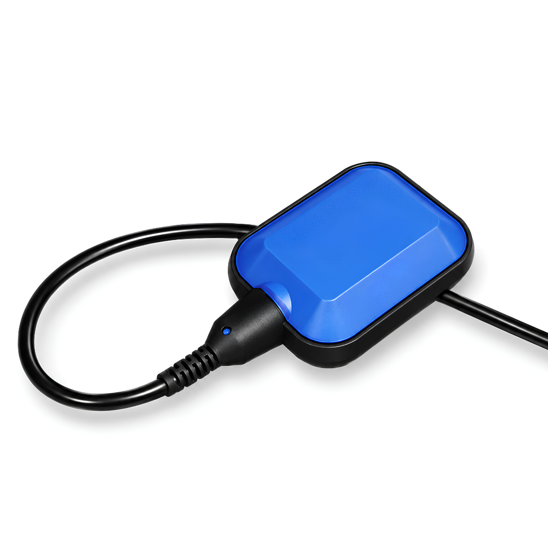 0.5m cable mechanical float switch for automatic water level control in tanks, sump pumps, drainage and wastewater systems, featuring polyurethane casing, 250V AC rating and 10 bar maximum working pressure.