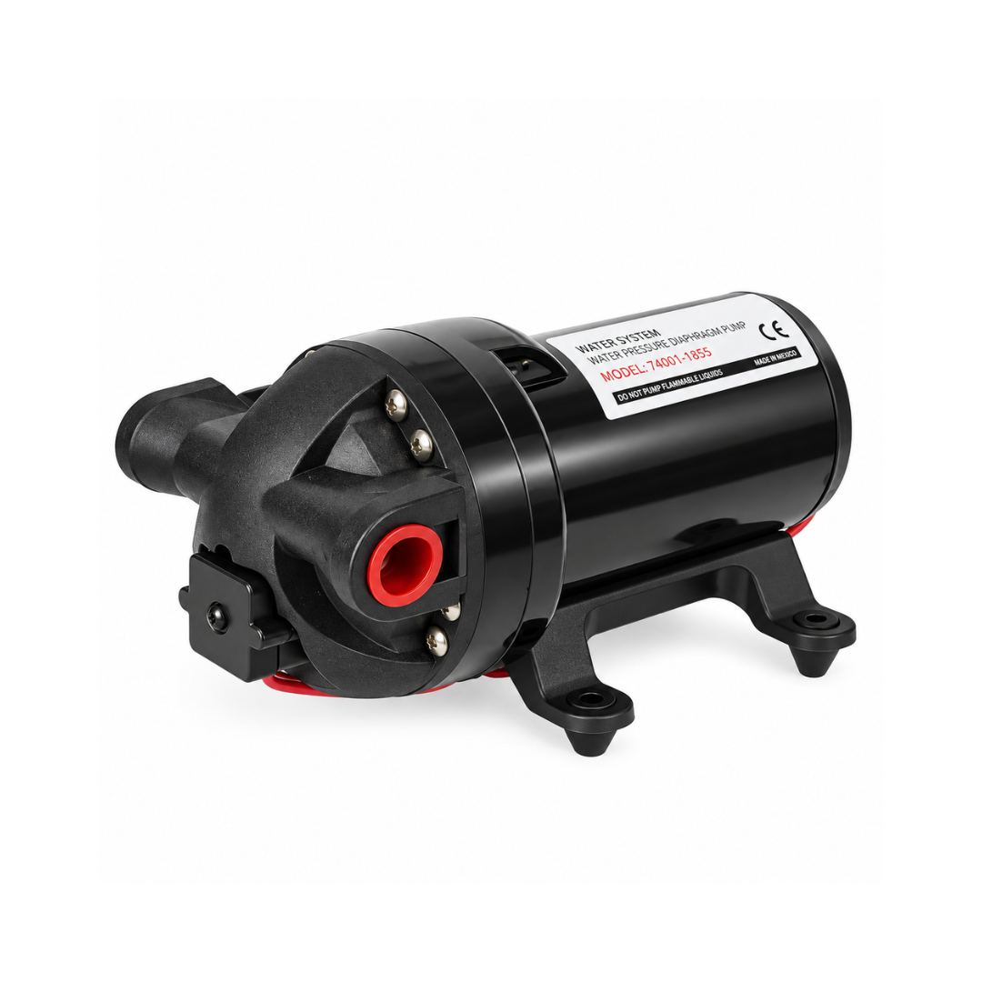 High pressure 12V DC five-chamber diaphragm pump with 10L/min flow and 14 bar 200 PSI pressure for car washing, spraying and misting systems