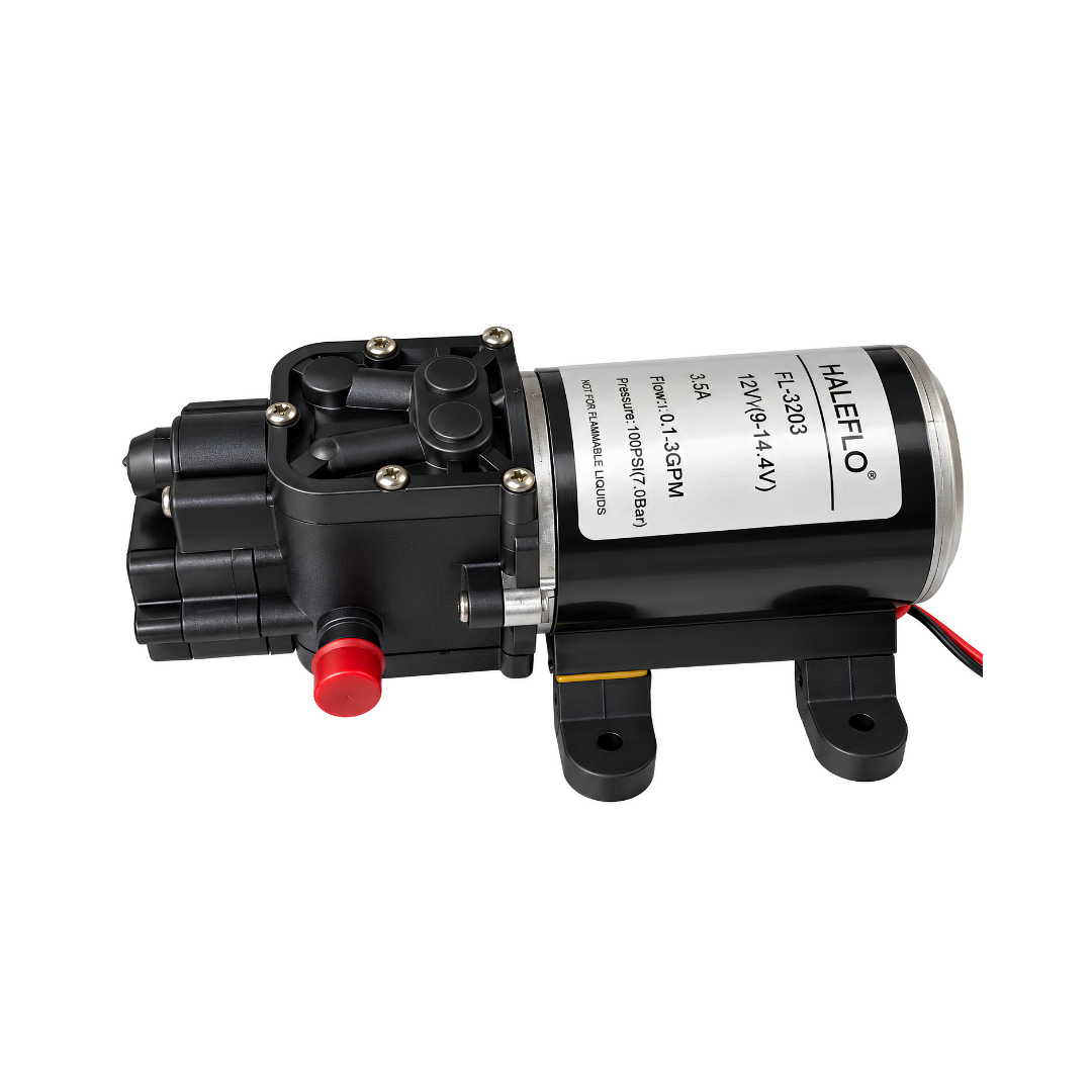 XDC-3203 12V DC high-pressure diaphragm pump with 5L/min flow and 7 bar 100 PSI pressure for car washing, spraying and misting systems