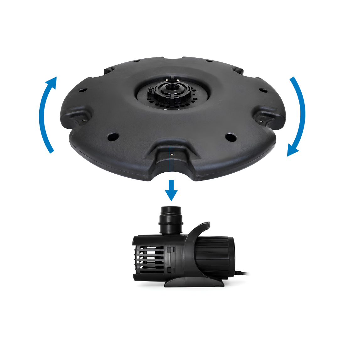 Large Floating Fountain for ponds, dams and lakes with decorative water spray displays and aeration