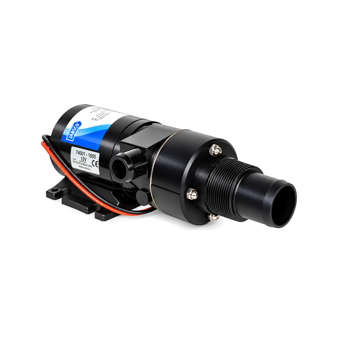Macerator Pump 12 Volt DC XC-SP 08301, self-priming toilet waste transfer pump with rotary cutter blade, 45 L/min maximum flow and 5m lift for boats, caravans and waste holding tanks.