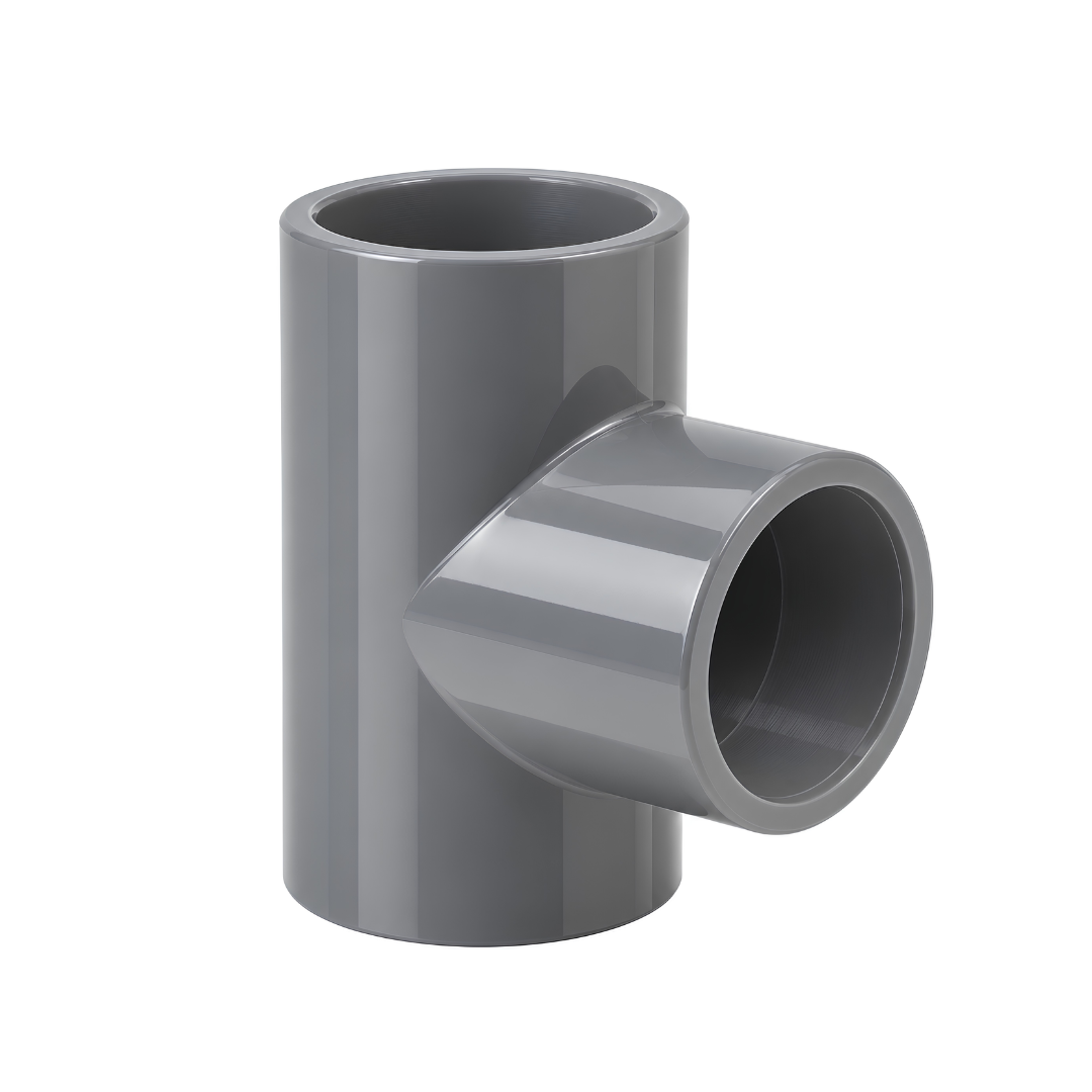 50mm Pool Tee 90° with three socket connections for swimming pool pipework