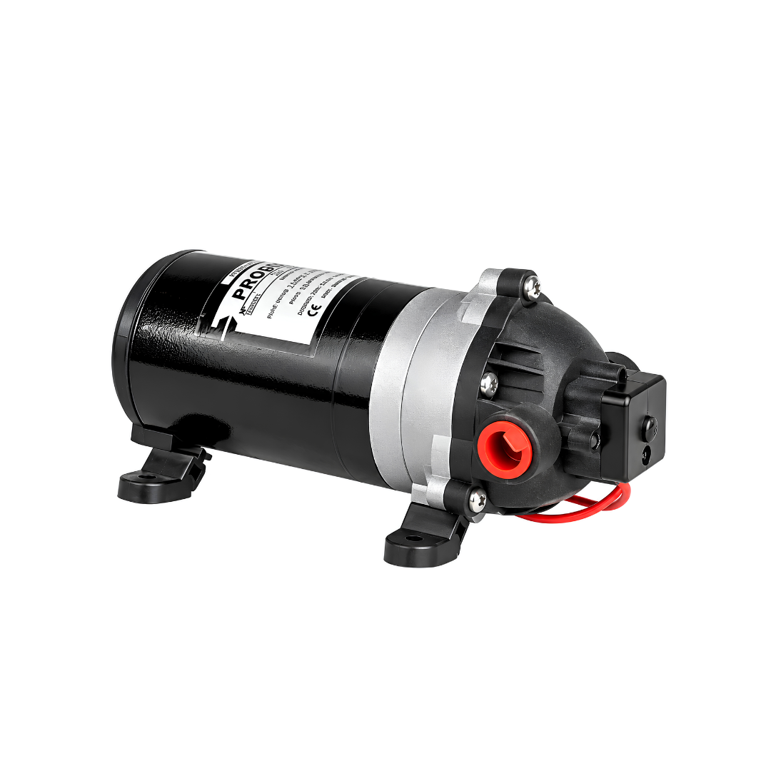 XDP160 M 220V AC high-pressure diaphragm water pump with 5.5 L/min maximum flow, 11 bar (160 PSI) maximum pressure, automatic pressure switch and 10 mm hose barb connection for cleaning and spraying applications.