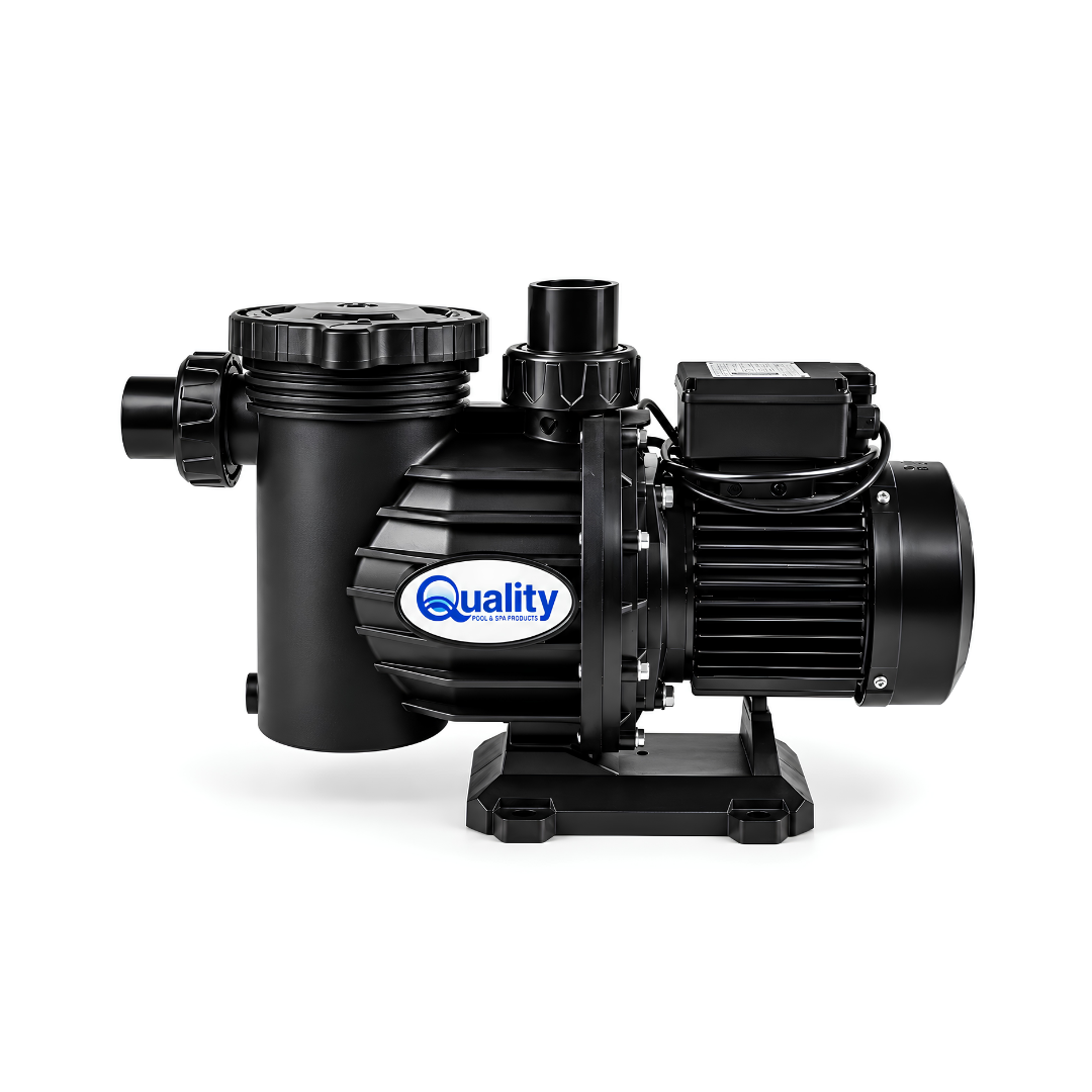 Quality Swimflo 2 self-priming swimming pool pump and motor available in 0.75kW and 1.1kW 230V models for residential pool filtration and circulation