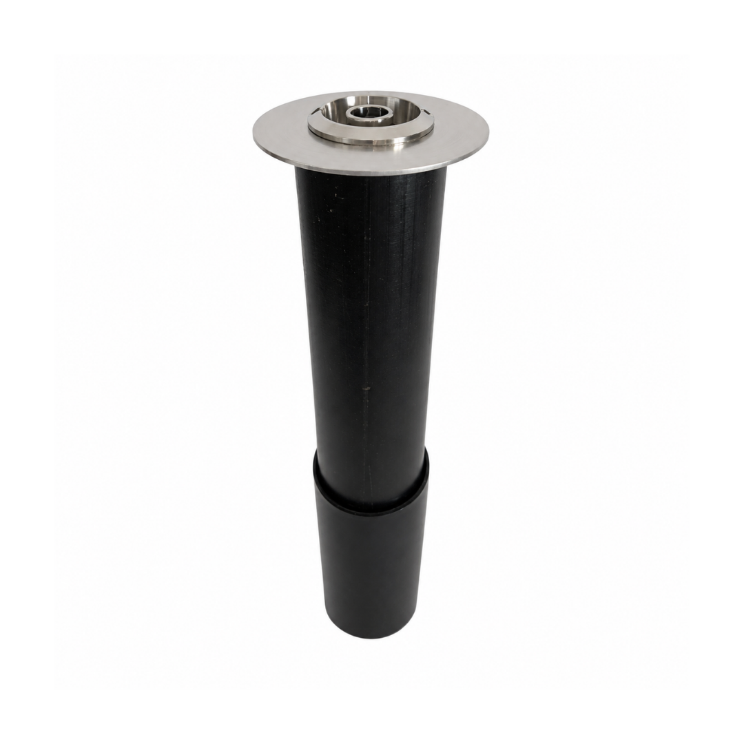 Stainless Steel Deck Jet Fountain Nozzle for creating arched water streams in pools, ponds, fountains and decorative water features