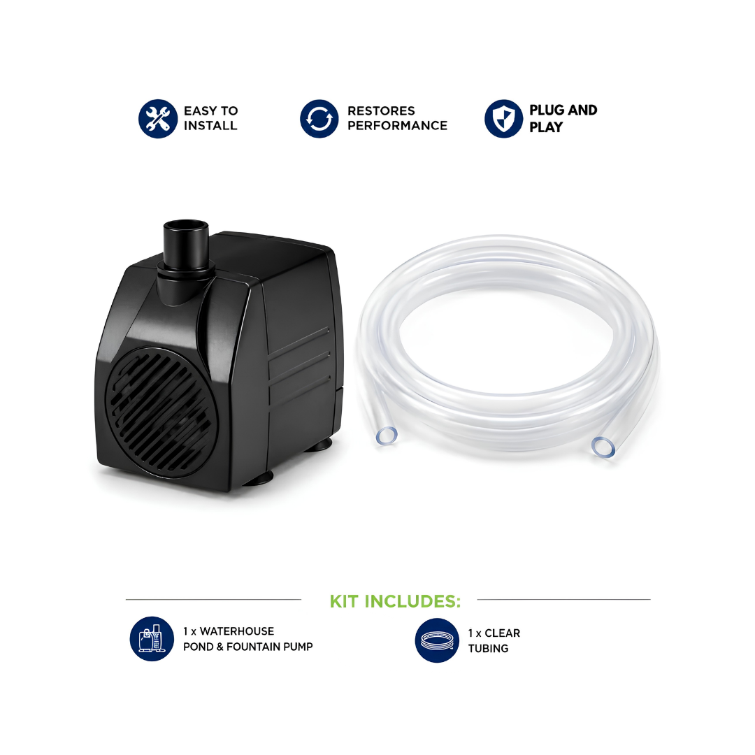 Waterhouse WH1000 1000 L/h Submersible Pond and Fountain Pump for ponds, fountains and decorative water features