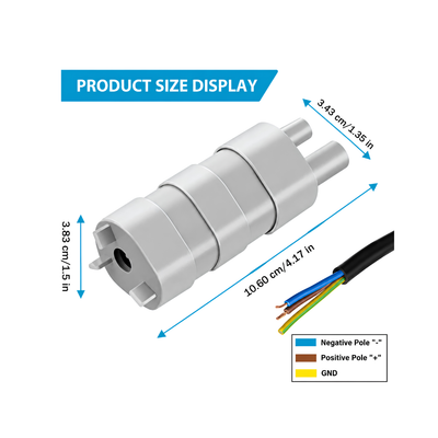 12 Volt Utility Shower Pump, compact 12V DC submersible water pump with 10mm outlet, up to 11 L/min flow and 5m maximum head for camping showers, caravans, jerry cans and portable water transfer.