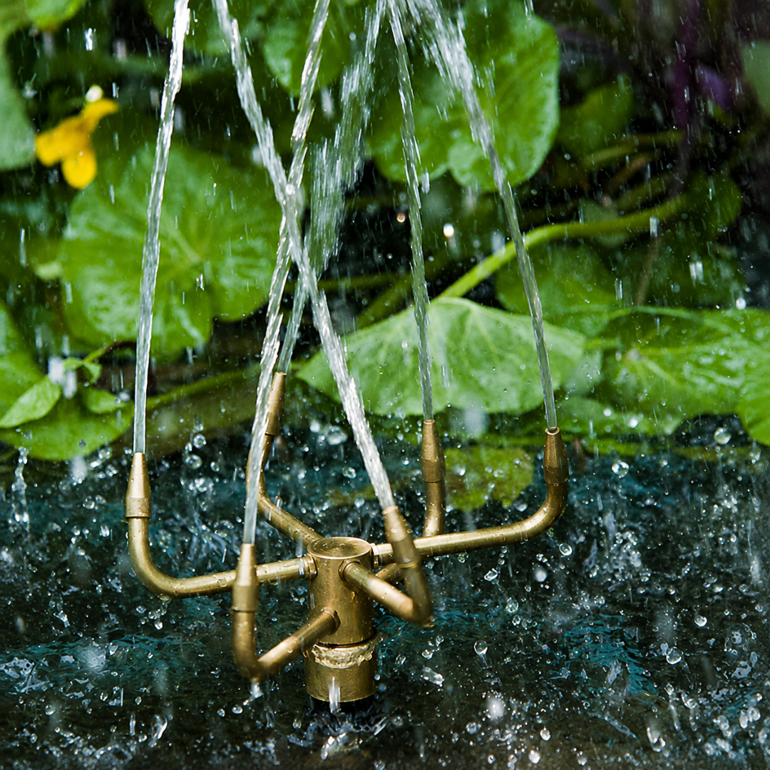 25mm Windmill Fountain Nozzle for creating rotating windmill-style water displays in ponds, garden fountains and decorative water features