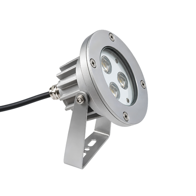 3W LED Landscape Spotlight with garden ground spike, IP67 waterproof stainless steel and aluminium housing, designed for outdoor garden lighting, pathways, trees, plants, landscaping and water features.