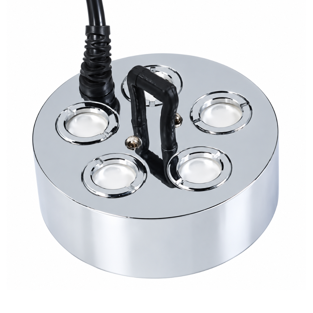 5 Disc ultrasonic mist maker with transformer, 1600ml/h cool fog output and 10m cable for water features, ponds and humidification