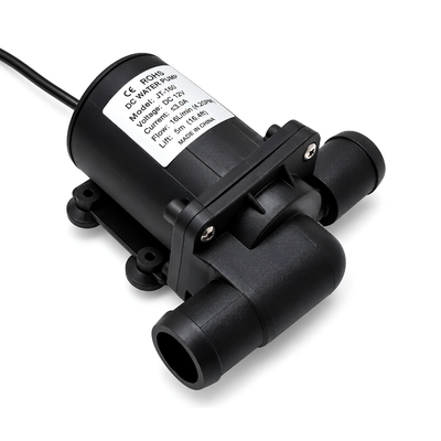 900 L/H Hot Water Solar DC Water Pump WH-XFDC5000-HOT, compact 12V 18W brushless circulation pump with 5m maximum head for solar hot water systems, heating, cooling and water circulation.