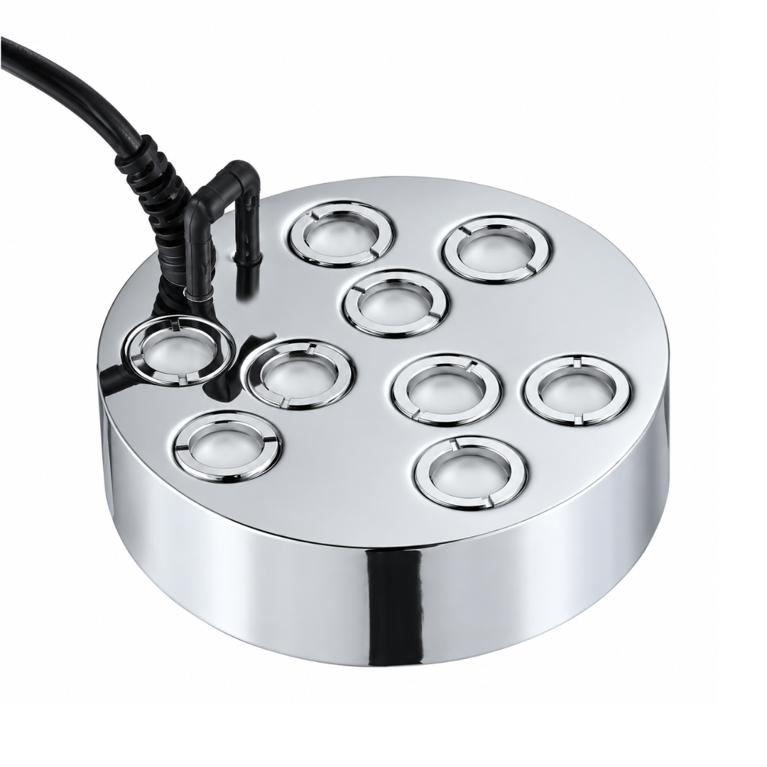 WM90 9 Disc ultrasonic mist maker with 200W power, 10m cable and ceramic discs for ponds, fountains and water features