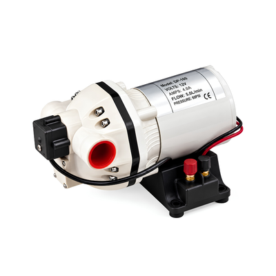12V AdBlue and urea diaphragm transfer pump with 30L/min maximum flow, 2.5 bar pressure, 16A motor and automatic pressure switch