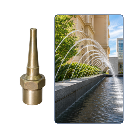 Adjustable Straight Flow Fountain Nozzle for ponds, garden fountains and decorative water features