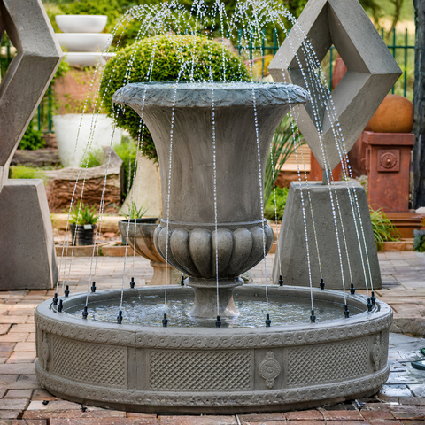 Adjustable Plastic Straight Flow Fountain Nozzle for creating vertical water jets in ponds, garden fountains and decorative water features