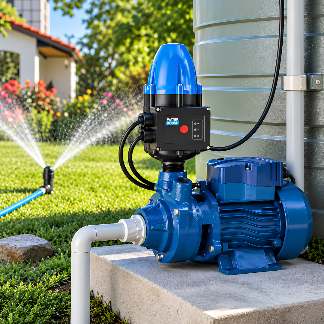 Automatic Pump Controller DTDS-3 electronic pressure switch for household water pumps, garden irrigation and water pressure boosting systems. 240V automatic pump controller with adjustable 1.5 Bar starting pressure, 10 Bar maximum working pressure, dry-run protection, built-in non-return valve and 1-inch connections.