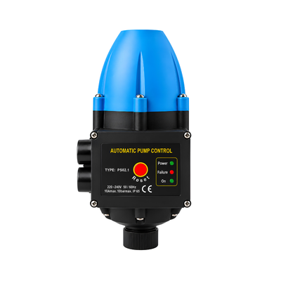 Automatic Pump Controller DTDS-3 electronic pressure switch for household water pumps, garden irrigation and water pressure boosting systems. 240V automatic pump controller with adjustable 1.5 Bar starting pressure, 10 Bar maximum working pressure, dry-run protection, built-in non-return valve and 1-inch connections.