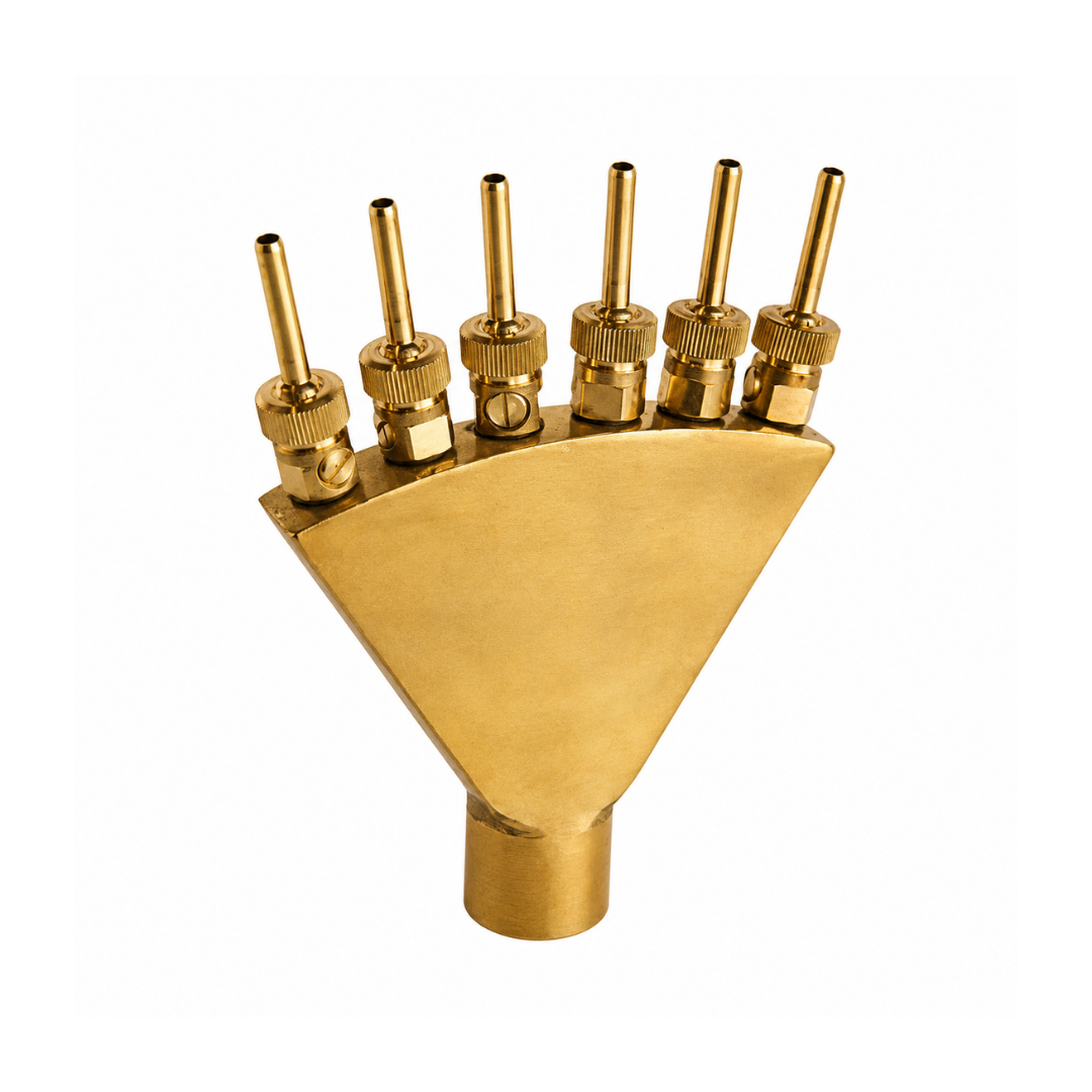 Adjustable Brass Finger-Like Water Fountain Nozzle for ponds, garden fountains and decorative water features