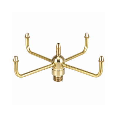 Brass Rotary Fountain Nozzle for spinning water displays, ponds, garden fountains and decorative water features