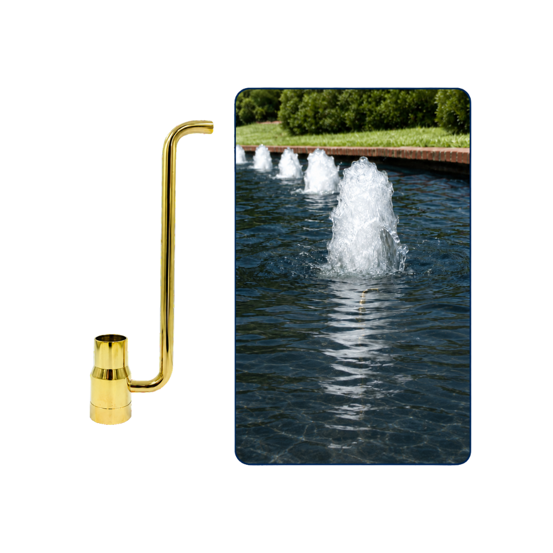 Bubbler Fountain Nozzle for aerated water effects in ponds, garden fountains and decorative water features