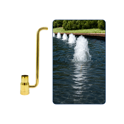 Bubbler Fountain Nozzle for aerated water effects in ponds, garden fountains and decorative water features
