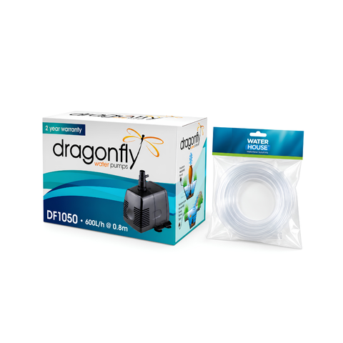 Dragon Fly DF1050 18W water feature pump with 1000L/h maximum flow and 1.5m head for fountains, aquariums and koi ponds
