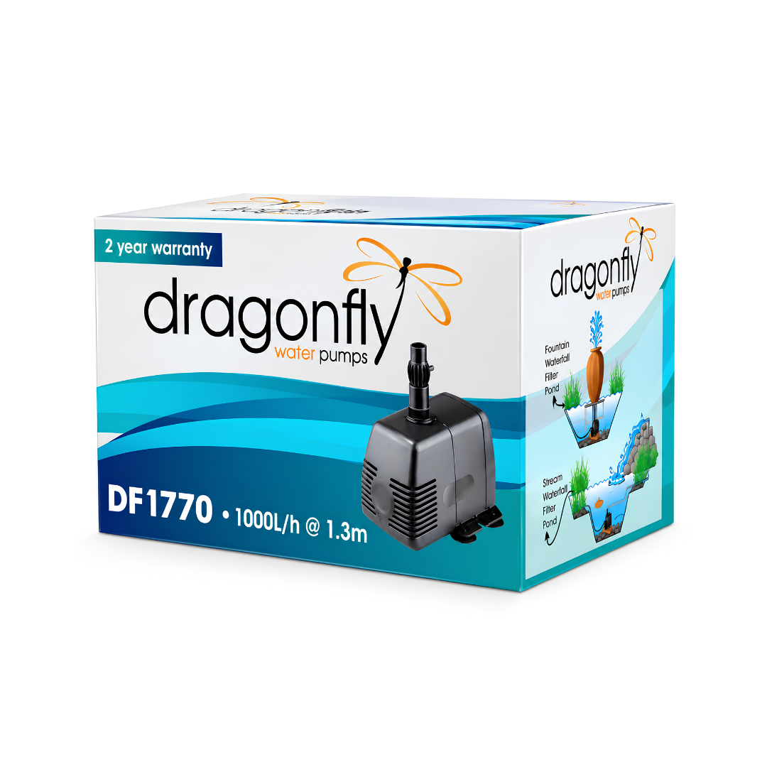 Dragon Fly DF1770/5 40W water feature pond pump with 1800L/h maximum flow, 2.5m head and 5m cable for fountains, aquariums and koi ponds