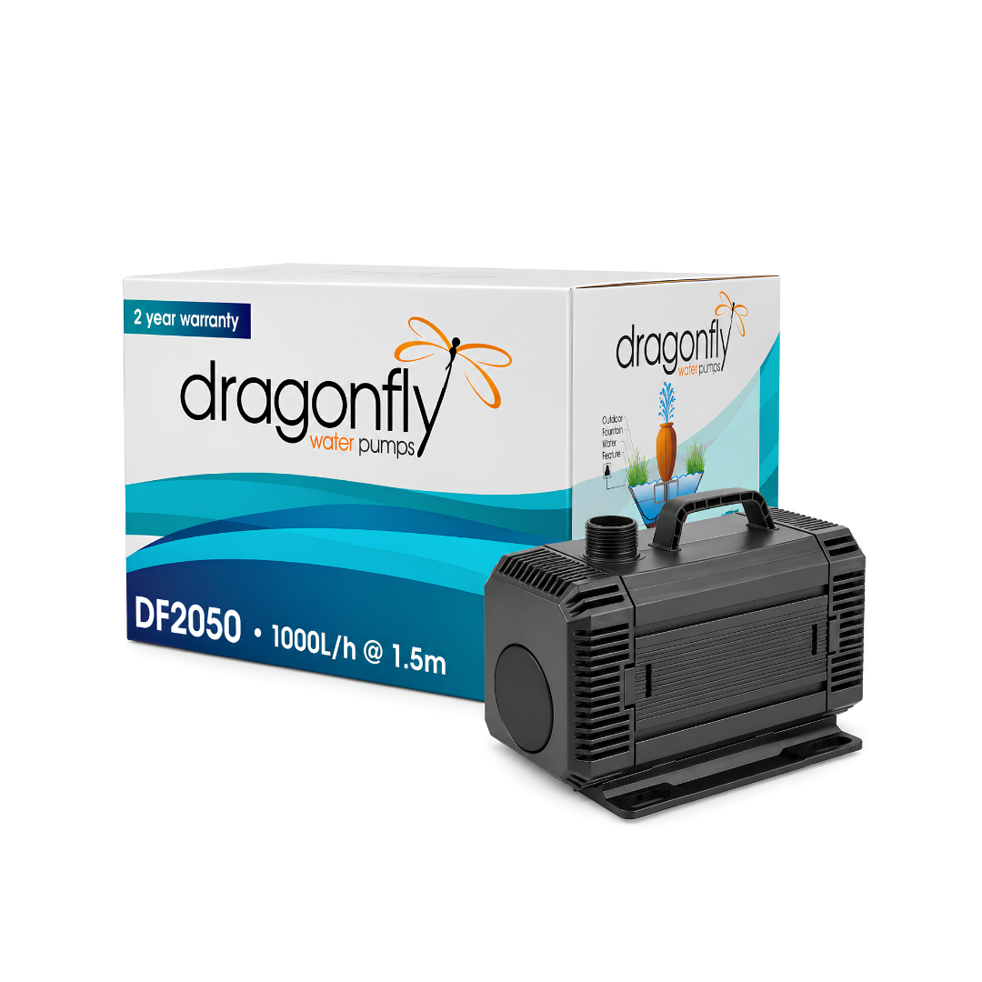 Dragon Fly DF2050/5 55W water feature pond pump with 2000L/h maximum flow, 2.5m head and 5m cable for fountains, aquariums and koi ponds