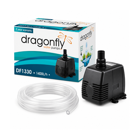 Dragonfly DF1330 Pond & Fountain Pump – 1400 Litres Per Hour Water Feature Pump