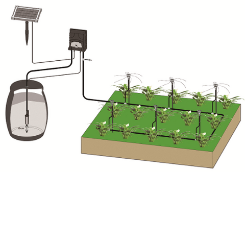WATERHOUSE Solar Powered Automatic Drip Irrigation Watering System for Jojo Tanks