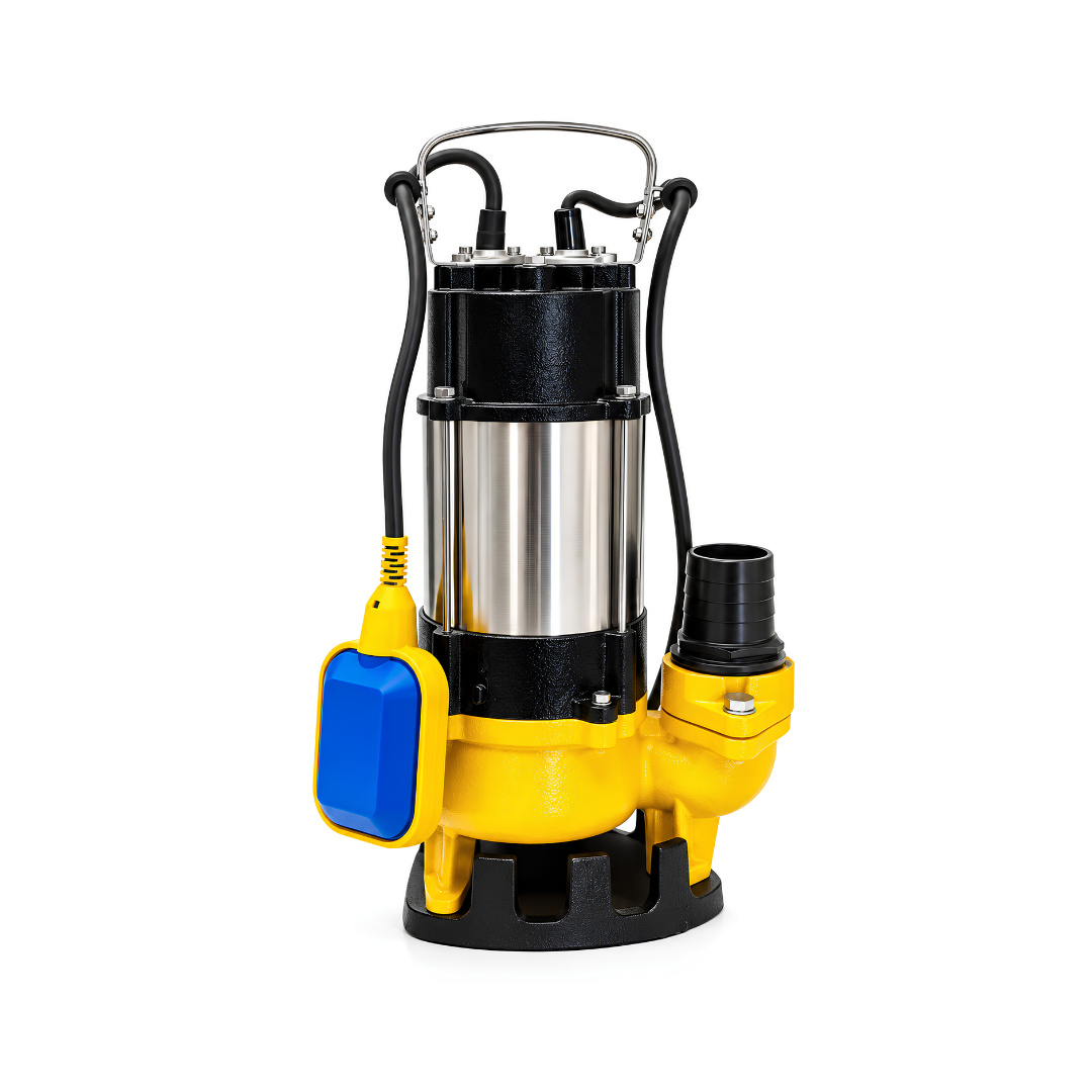 DV180F 0.18kW Submersible Sewage Drainage Pump with 6,000 L/h maximum flow rate, 7m maximum head, stainless steel shaft and built-in thermal protection for wastewater drainage.