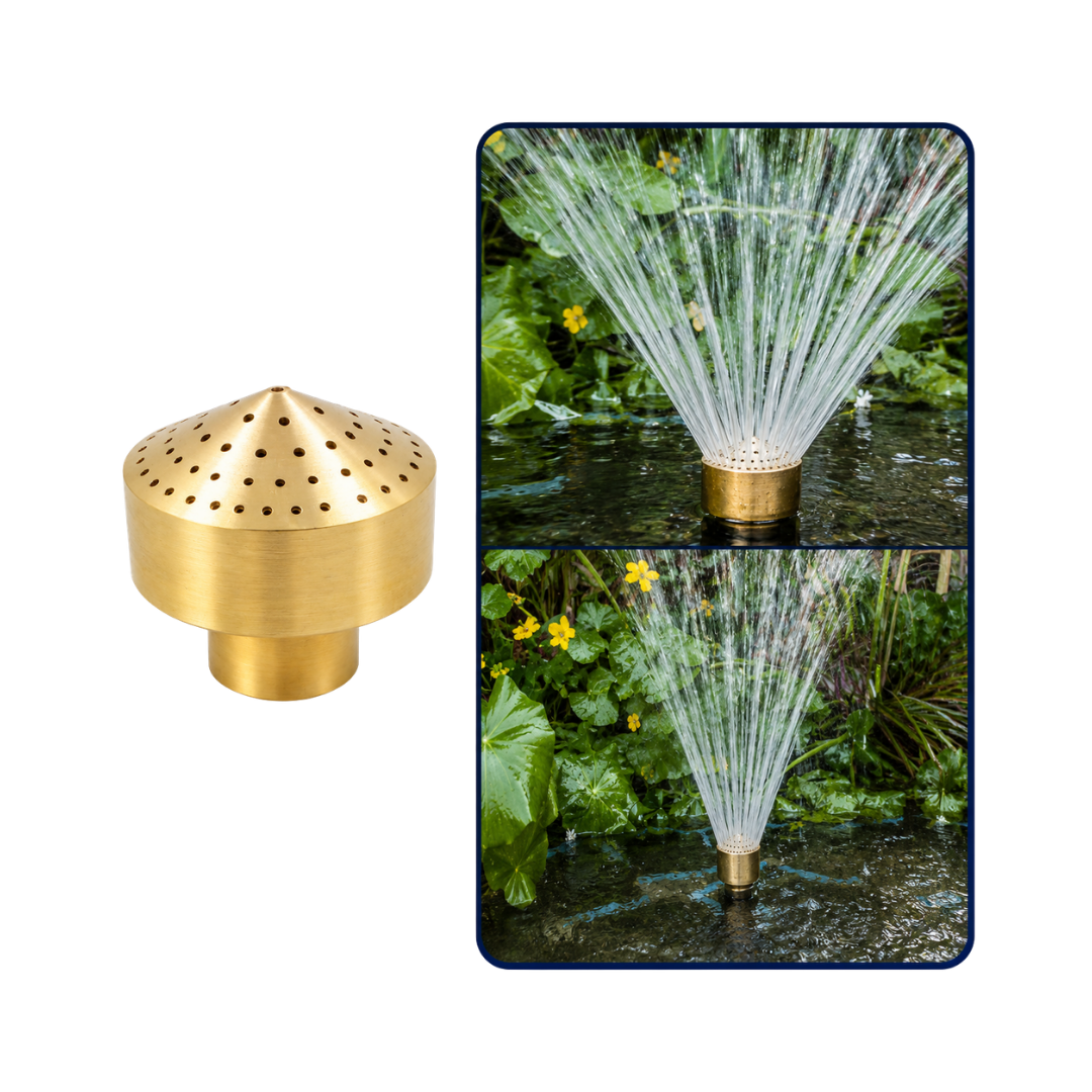 Fireworks Fountain Nozzle for creating multi-jet firework water displays in ponds, garden fountains and decorative water features