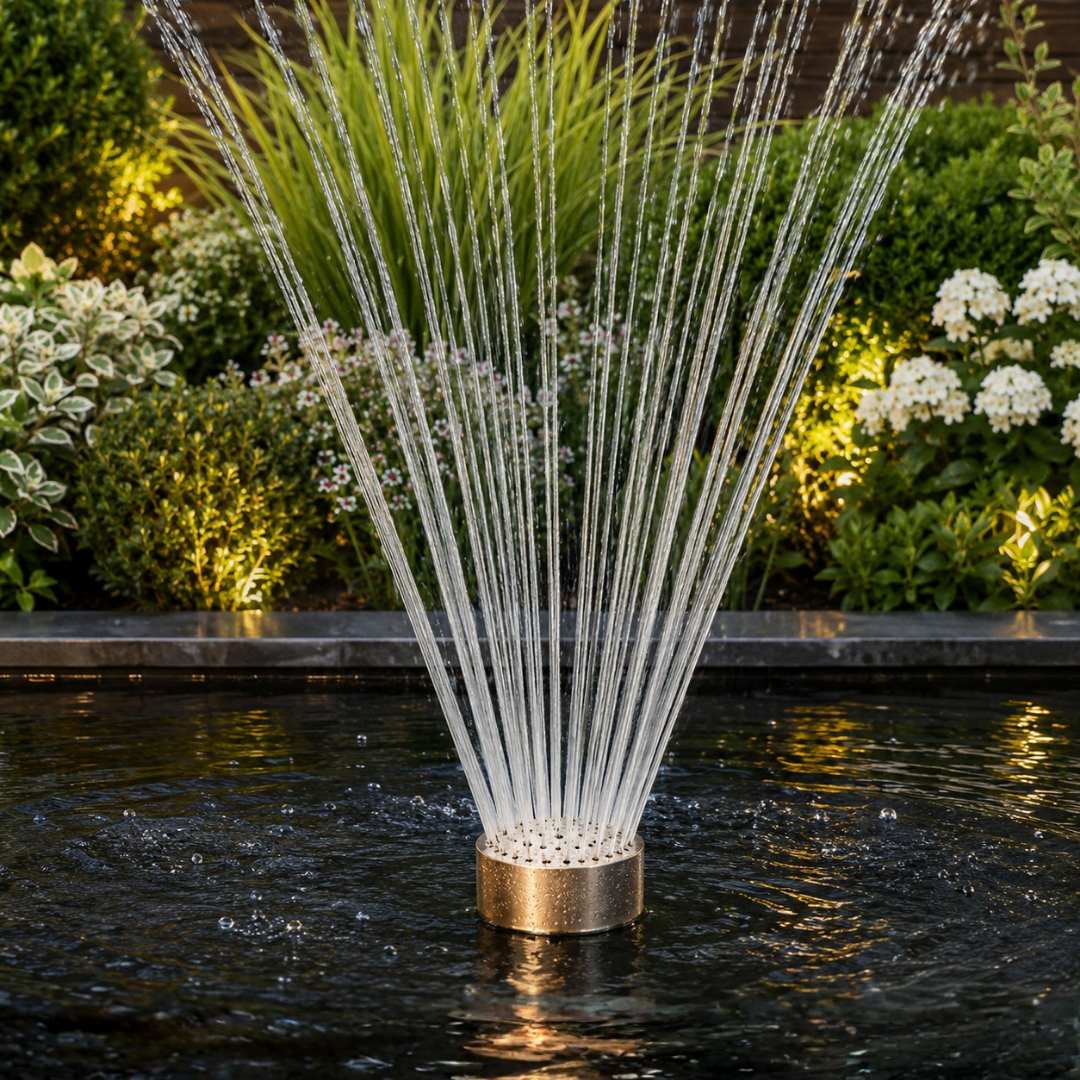 Fireworks Fountain Nozzle for creating multi-jet firework water displays in ponds, garden fountains and decorative water features