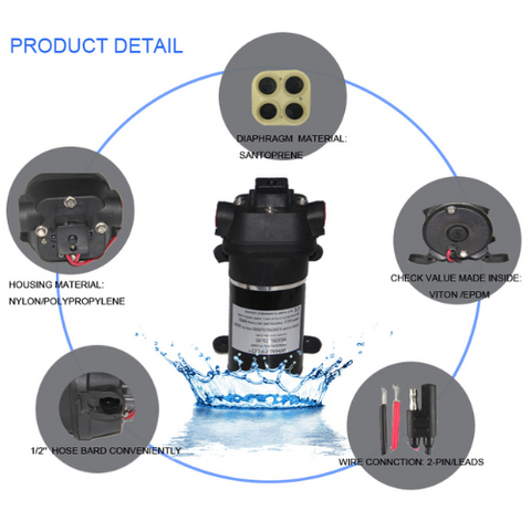 12 VOLT SELF PRIMING DIAPHRAGM PUMP 17L/M 003
