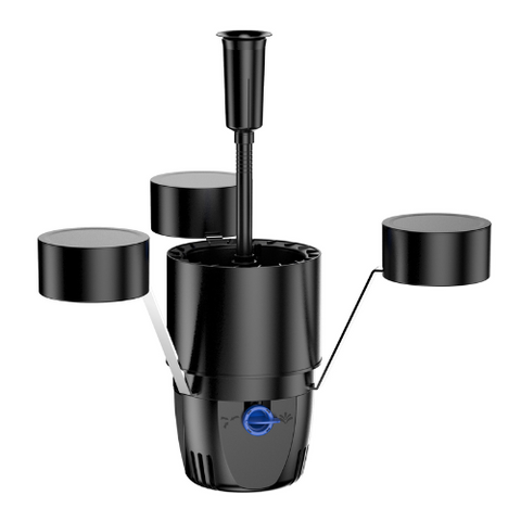 FLOATING POND SKIMMER WITH FOUNTAIN PUMP