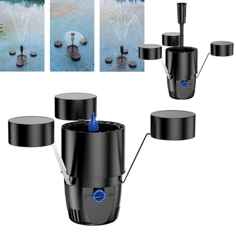 FLOATING POND SKIMMER WITH FOUNTAIN PUMP