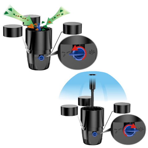 FLOATING POND SKIMMER WITH FOUNTAIN PUMP