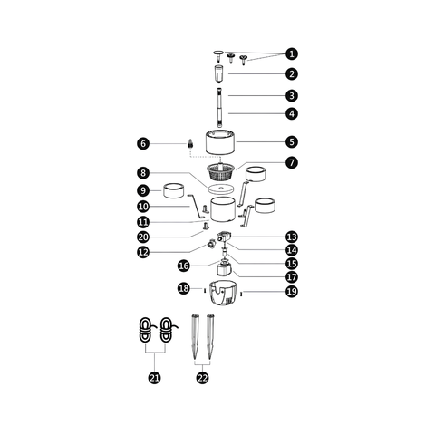 Floating Pond Skimmer with Fountain Pump for removing surface debris while creating a decorative water display in ponds and water features
