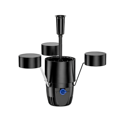 Floating Pond Skimmer with Fountain Pump for removing surface debris while creating a decorative water display in ponds and water features