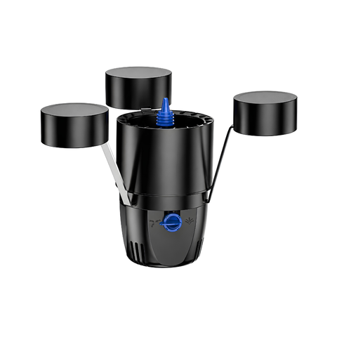 Floating Pond Skimmer with Fountain Pump for removing surface debris while creating a decorative water display in ponds and water features